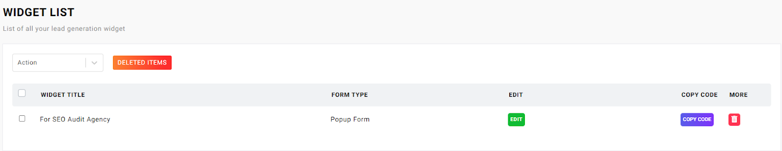 All SEO Audit Widget Form