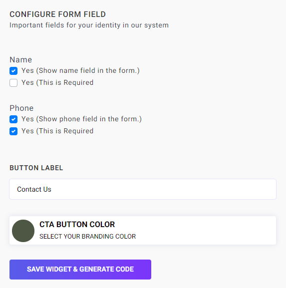 Create SEO Widget Form