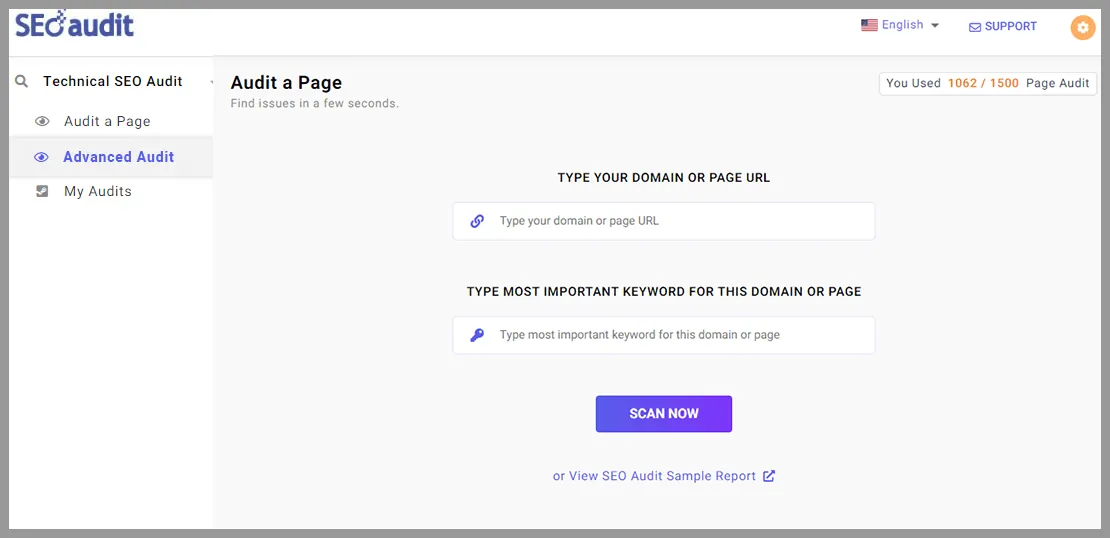 Analyze your website free with SEO Audit Tool - SEO Audit Software