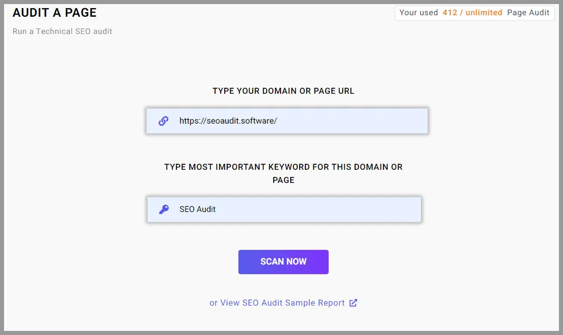 Website Audit tool helps to find On-Page SEO issues