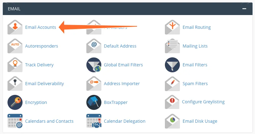 cPanel email accounts