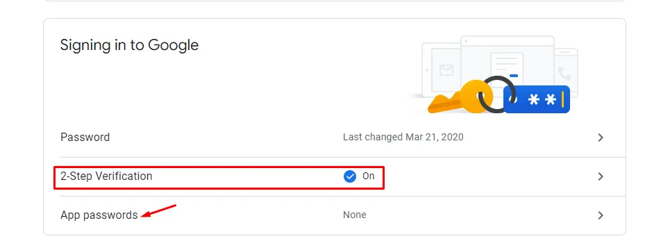Google two steps verification