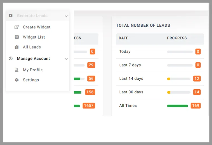  Generate Leads section on SEO Audit Software