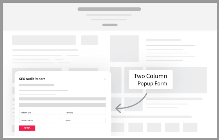  In Widget can generate two column popup form to generate leads
